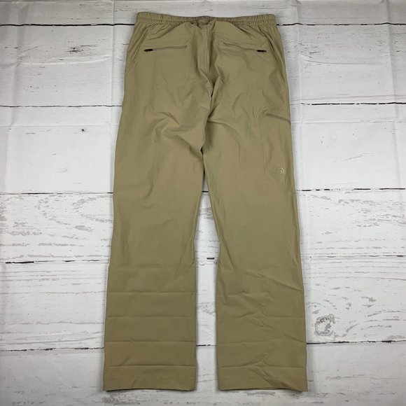 The North Face womens M beige cargo convertible roll up outdoor hiking pants - Picture 3 of 8